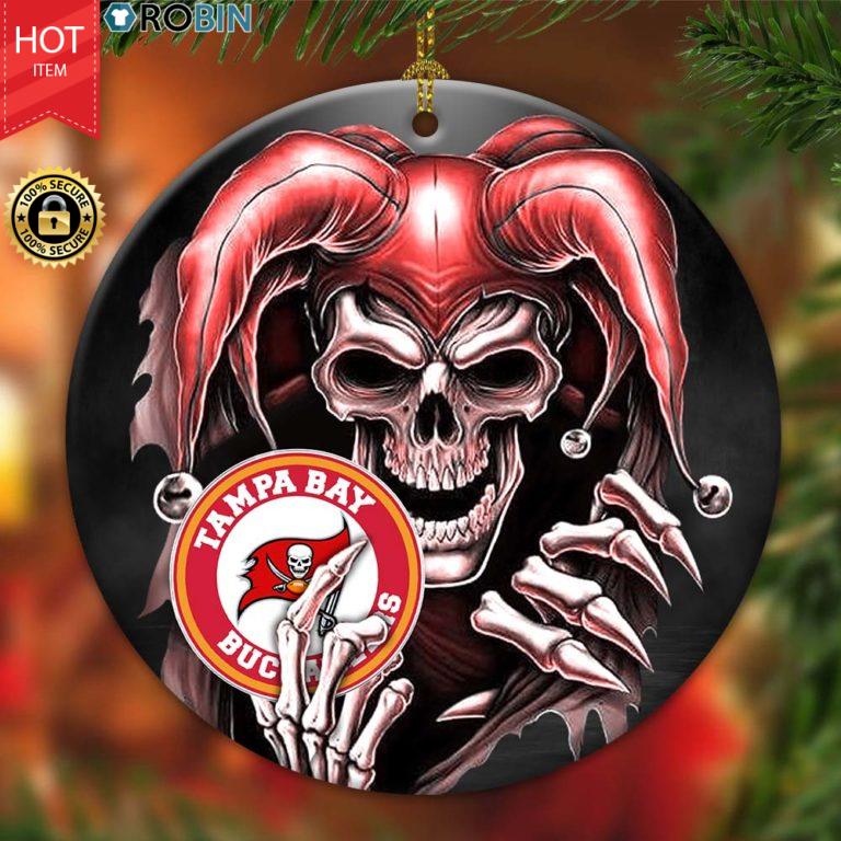 Tampa Bay Buccaneers Flag Ornament NFL Skull Joker