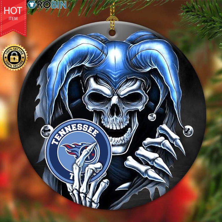 Tennessee Titans Ornament NFL Skull Joker