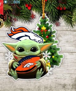 Baby Yoda Hug Denver Broncos Christmas Tree Ornament Baby Yoda Hug Denver Broncos Christmas Tree Ornament