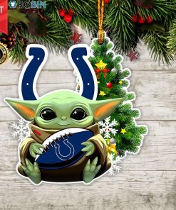Baby Yoda Hug Indianapolis Colts Christmas Tree Ornament Baby Yoda Hug Indianapolis Colts Christmas Tree Ornament