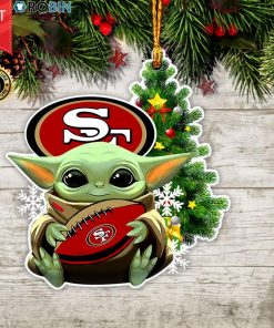 Baby Yoda Hug San Francisco ers Christmas Tree Ornament