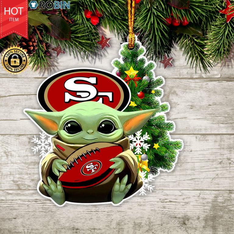 Baby Yoda Hug San Francisco ers Christmas Tree Ornament