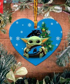 Carolina Panthers Baby Yoda Ceramic Ornament Carolina Panthers Baby Yoda Ceramic Ornament