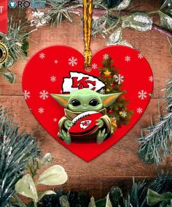 Kansas City Chiefs Baby Yoda Ceramic Ornament