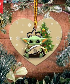 New Orleans Saints Baby Yoda Ceramic Ornament