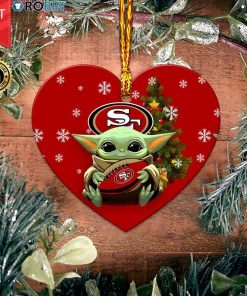 San Francisco 49ers Baby Yoda Ceramic Ornament