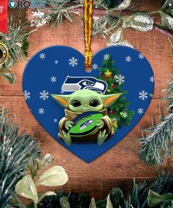 Seattle Seahawks Baby Yoda Ceramic Ornament Seattle Seahawks Baby Yoda Ceramic Ornament