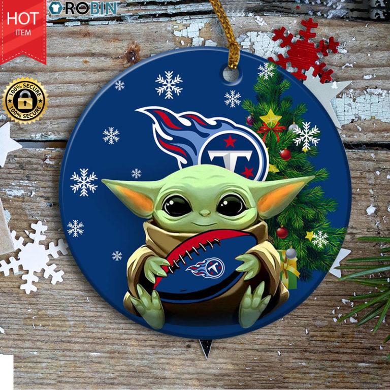 Tennessee Titans Baby Yoda Ceramic Ornament