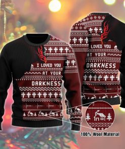 God Is Always With Us Full Printed Christmas Wool Sweater