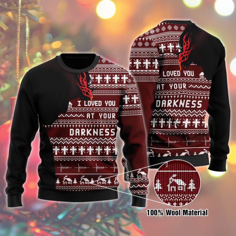 God Is Always With Us Full Printed Christmas Wool Sweater