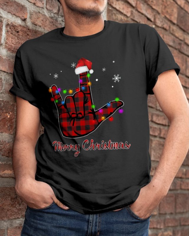Hand Santa Merry Christmas T Shirt
