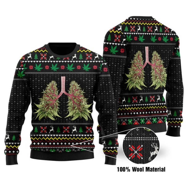 Lung Tree Full Printed Christmas Wool Sweater