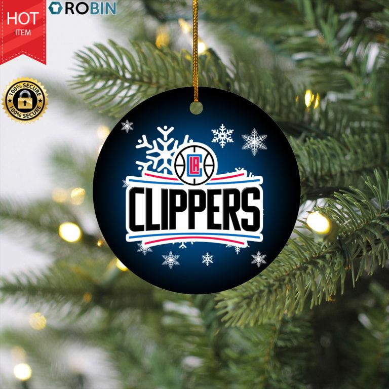 Los Angeles Clippers Merry Christmas Circle Ornament