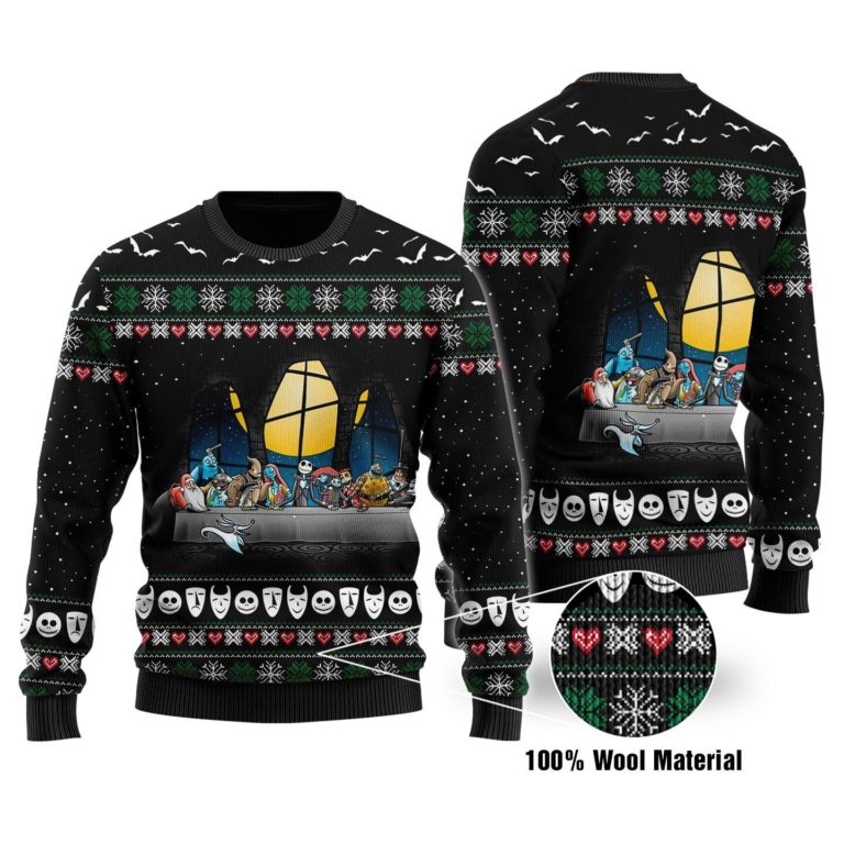 The Nightmare Before Christmas Full Printed Christmas Wool Sweater