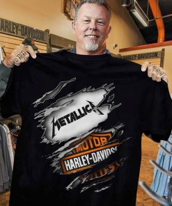 Metallic Motor Harley Davidson Cycles T Shirt