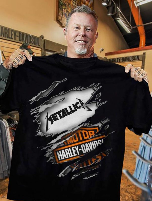 Metallic Motor Harley Davidson Cycles T Shirt