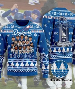 Los Angeles Dodgers True Blue Ugly Christmas Sweater