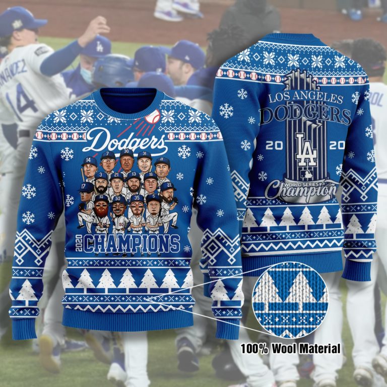 Los Angeles Dodgers True Blue Ugly Christmas Sweater