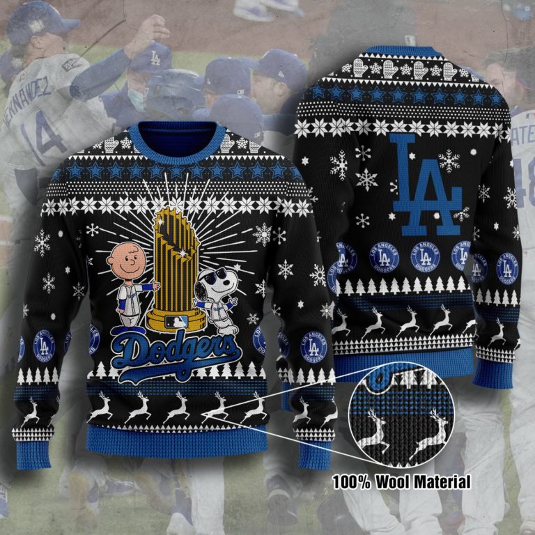 Los Angeles Dodgers True Blue Ugly Christmas Sweater