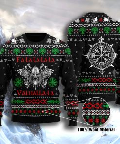 Vikings Falalala Valhala Christmas Wool Sweater