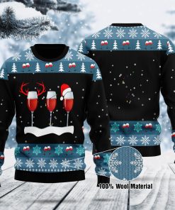 Merry Christmas With Wine Wool Sweater