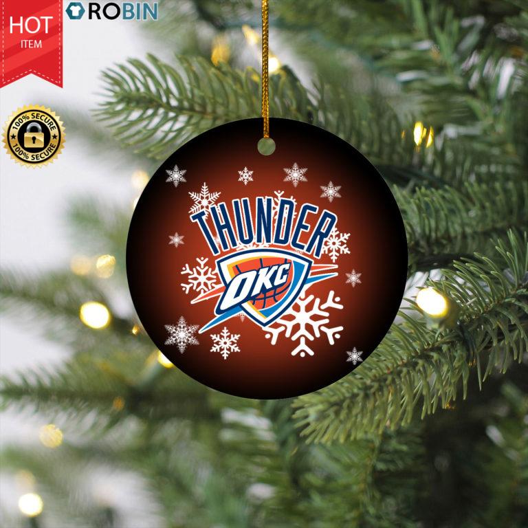 Oklahoma City Thunder Merry Christmas Circle Ornament