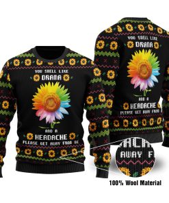Please Get Away From Me Full Printed Christmas Wool Sweater