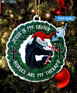 Personalized Horse Jesus Is My Savior Christmas Ornament