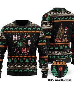 Rottweiler Christmas Full Printed Christmas Wool Sweater