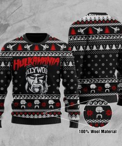 Hulkamania Full Printed Christmas Wool Sweater