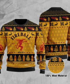 Fireball Cinnamon Full Printed Christmas Wool Sweater