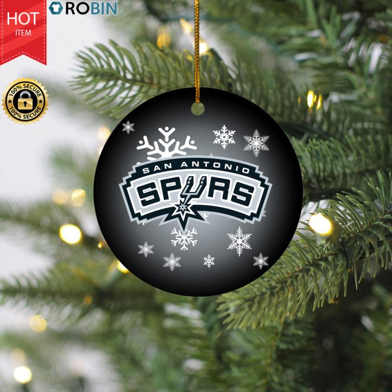 San Antonio Spurs Merry Christmas Circle Ornament