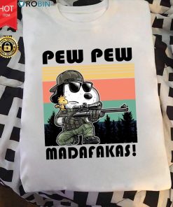Snoopy And Woodstock Pew Pew Madafakas Vintage T Shirt