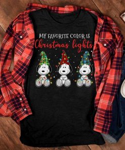 Snoopy My Favorite Color Is Christmas Lights T Shirt