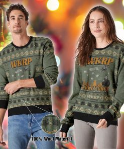 Wkrp Turkey Dropfull Printed Christmas Wool Sweater