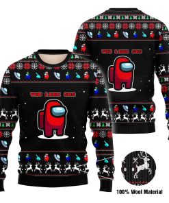 You Look Sus Full Printed Christmas Wool Sweater