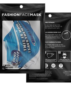 This Is How I Save The World Bud Light Face Mask With PM2.5 Filters This Is How I Save The World Bud Light Face Mask With PM2.5 Filters
