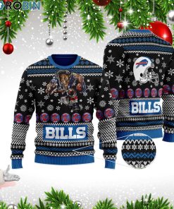 Buffalo Bills Football 3D Ugly Christmas Wool Sweater
