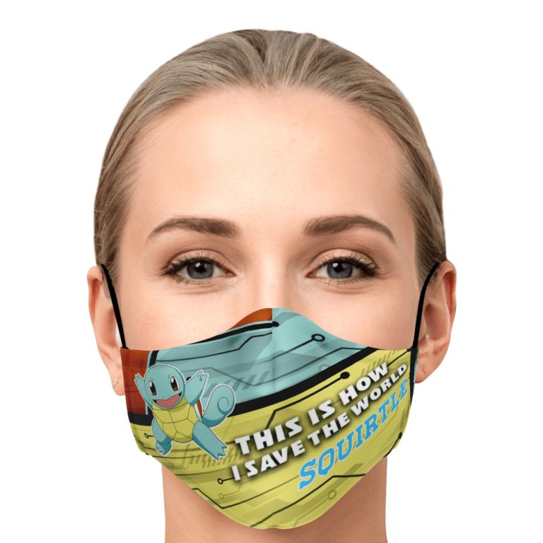 This Is How I Save The World Squirtle Pokemon Face Mask With PM2.5 Filters
