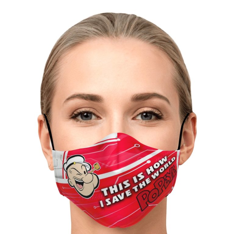 This Is How I Save The World Popeye Face Mask With PM2.5 Filters