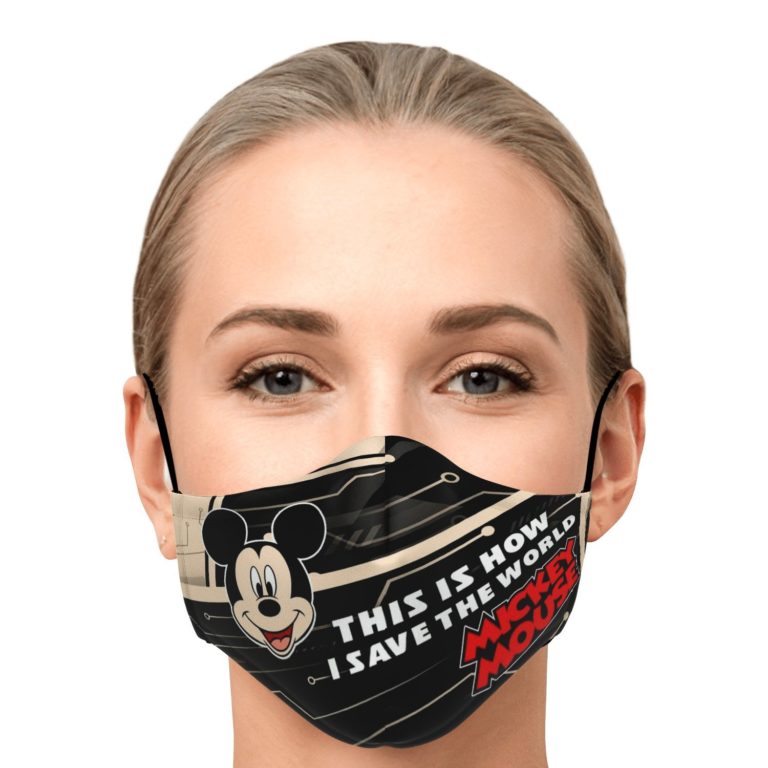 This Is How I Save The World Mickey Mouse Face Mask With PM2.5 Filters