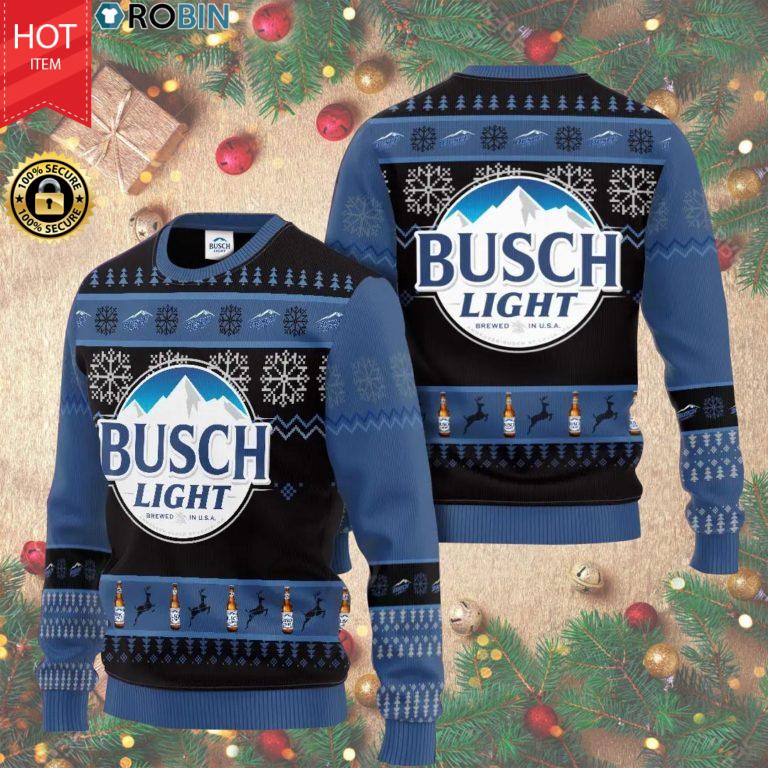 Busch Light Beer Christmas Woollen Sweater