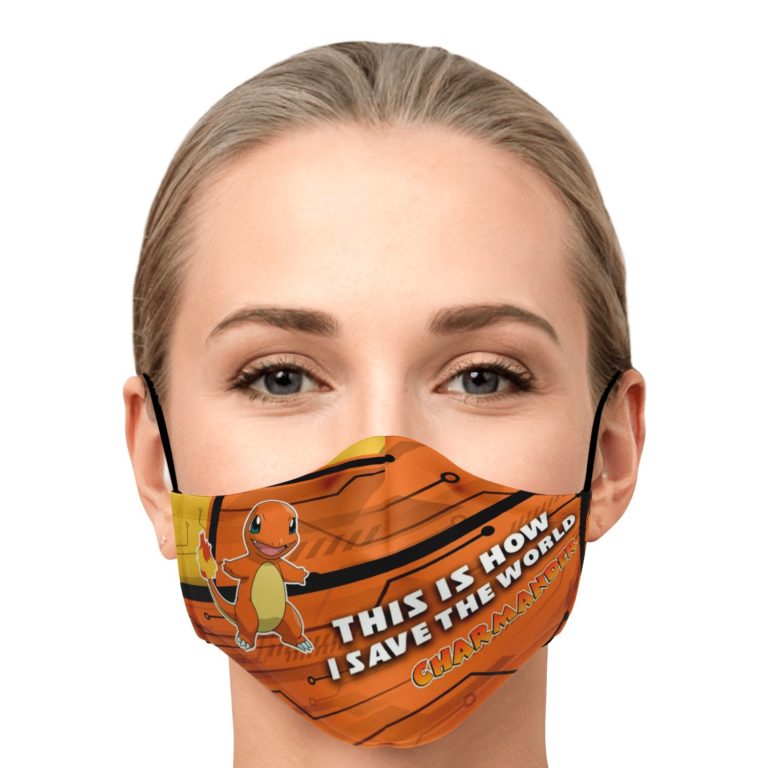 This Is How I Save The World Charmander Pokemon Face Mask With PM2.5 Filters