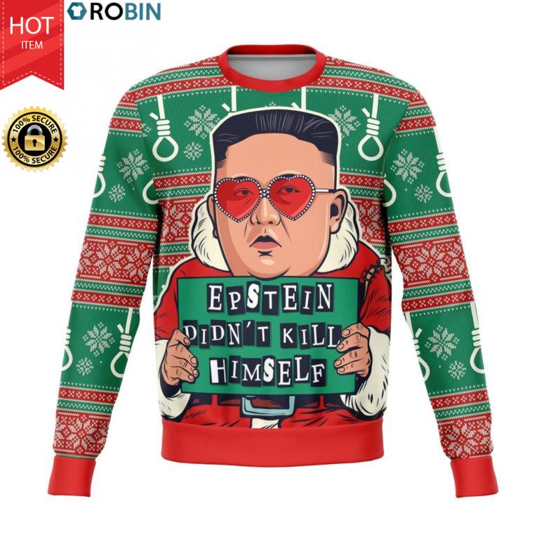 Epstein Didn't Kill Himself Kim Jong-un All-Over Printed Wool Sweater