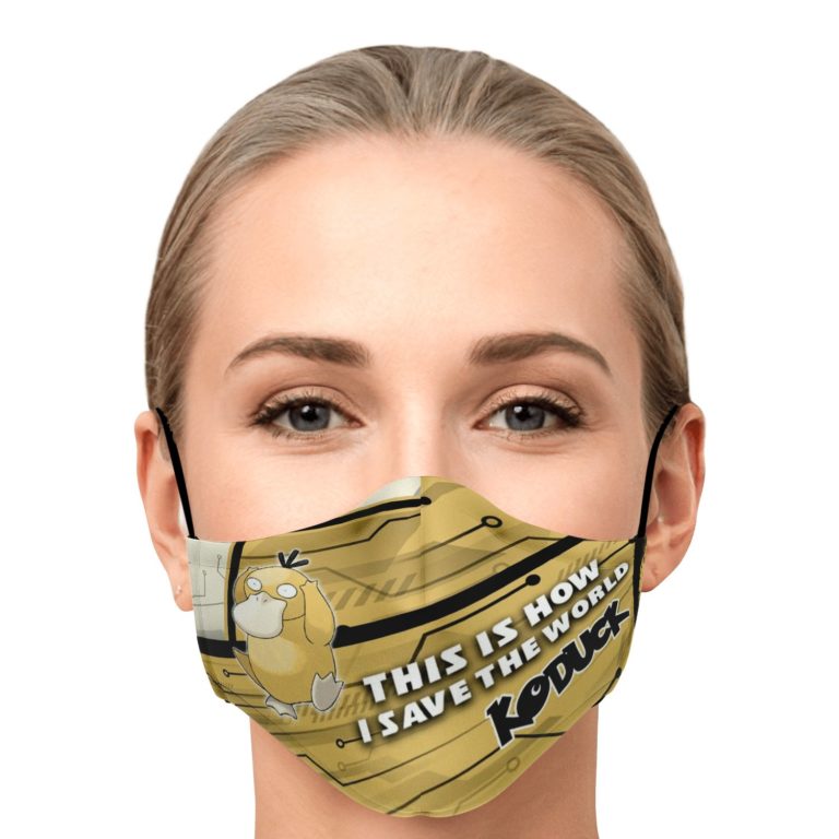 This Is How I Save The World Koduck Pokemon Face Mask With PM2.5 Filters