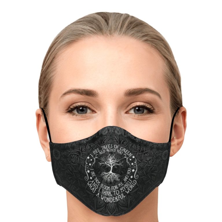 What A Wonderful World Louis Armstrong Face Mask With PM2.5 Filter