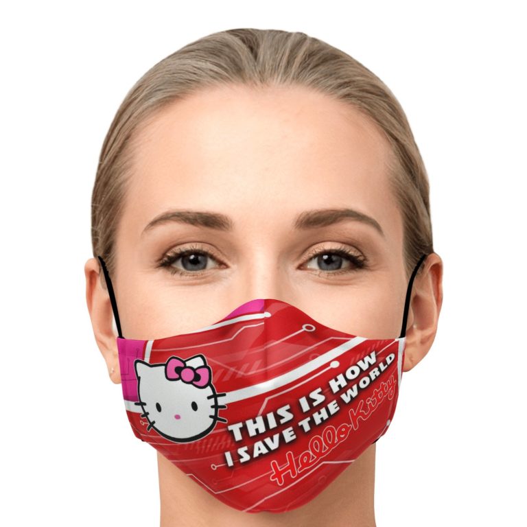 This Is How I Save The World Hello Kitty Face Mask With PM2.5 Filters