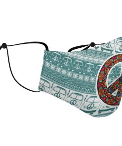 Hippie Van Volkswagen Peace And Love Face Mask With PM2.5 Filter