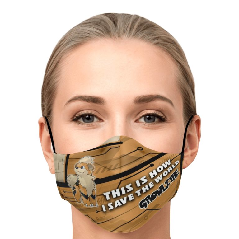 This Is How I Save The World Growlithe Pokemon Face Mask With PM2.5 Filters