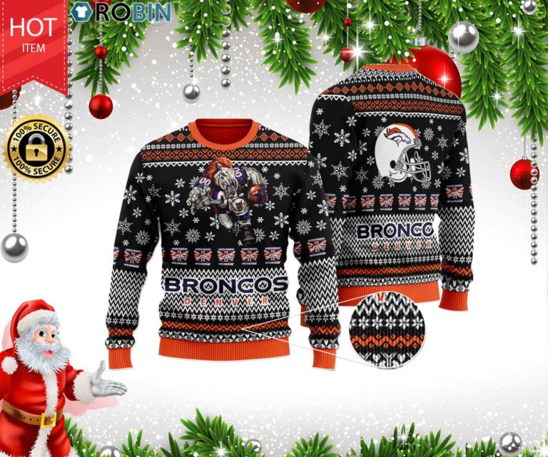 Denver Broncos Full Printed Ugly Christmas Wool Sweater